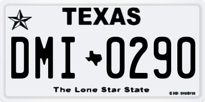 TX license plate DMI0290