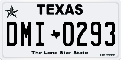 TX license plate DMI0293