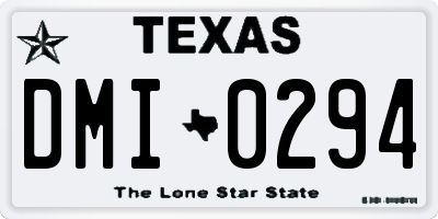 TX license plate DMI0294