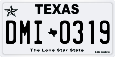 TX license plate DMI0319