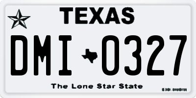TX license plate DMI0327