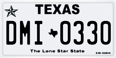 TX license plate DMI0330