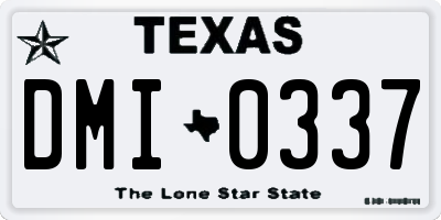 TX license plate DMI0337