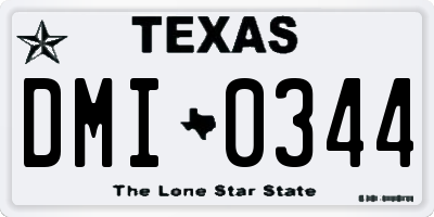 TX license plate DMI0344