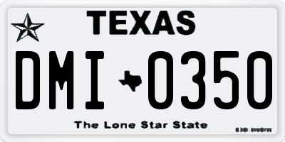 TX license plate DMI0350