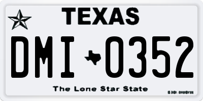TX license plate DMI0352