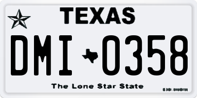 TX license plate DMI0358