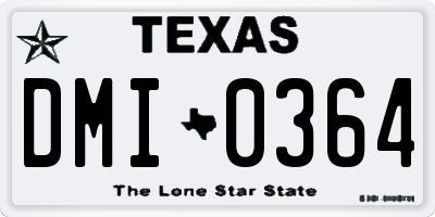 TX license plate DMI0364