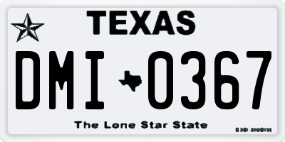TX license plate DMI0367
