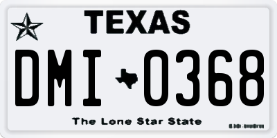 TX license plate DMI0368