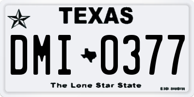 TX license plate DMI0377