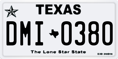 TX license plate DMI0380