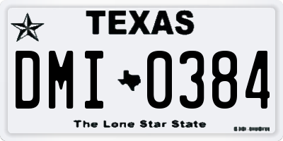 TX license plate DMI0384