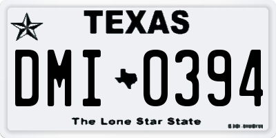 TX license plate DMI0394