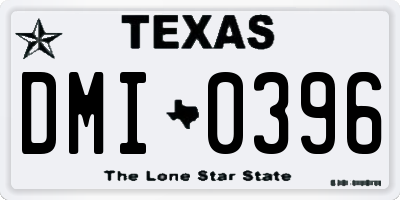 TX license plate DMI0396