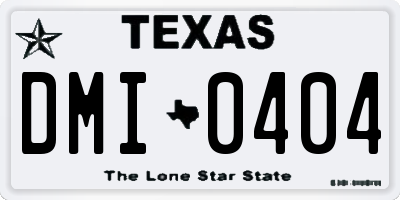 TX license plate DMI0404