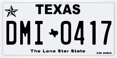 TX license plate DMI0417