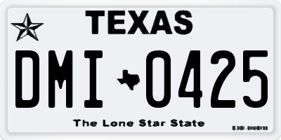TX license plate DMI0425
