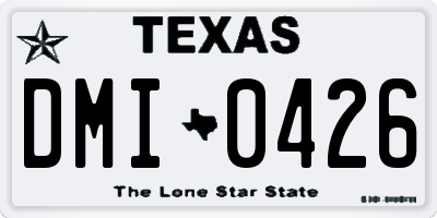 TX license plate DMI0426