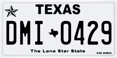 TX license plate DMI0429