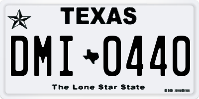 TX license plate DMI0440