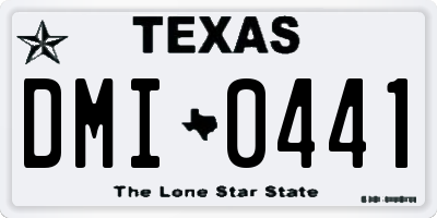 TX license plate DMI0441