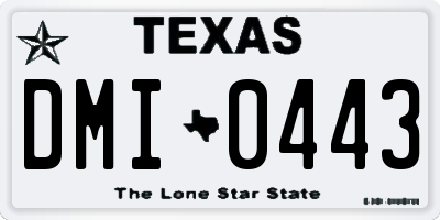 TX license plate DMI0443