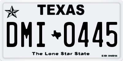TX license plate DMI0445