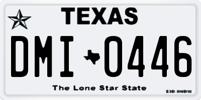 TX license plate DMI0446
