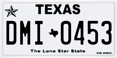 TX license plate DMI0453