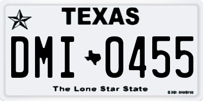 TX license plate DMI0455