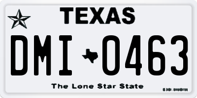 TX license plate DMI0463
