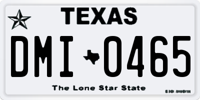 TX license plate DMI0465