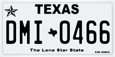 TX license plate DMI0466