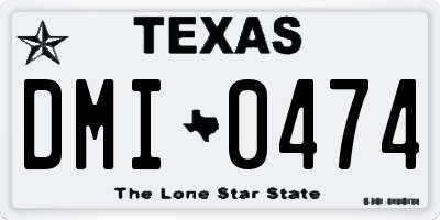 TX license plate DMI0474