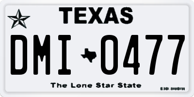 TX license plate DMI0477