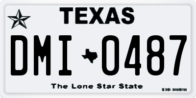 TX license plate DMI0487