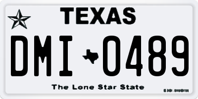 TX license plate DMI0489