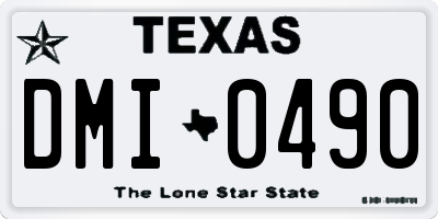 TX license plate DMI0490
