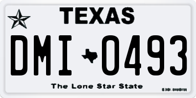 TX license plate DMI0493