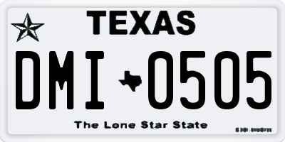 TX license plate DMI0505
