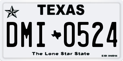 TX license plate DMI0524