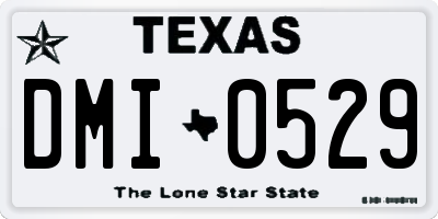 TX license plate DMI0529
