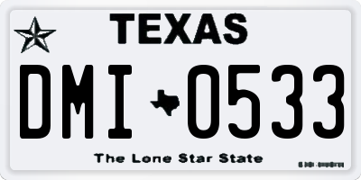 TX license plate DMI0533