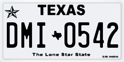 TX license plate DMI0542