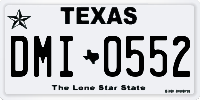 TX license plate DMI0552