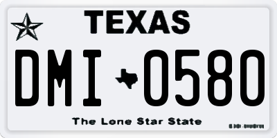 TX license plate DMI0580