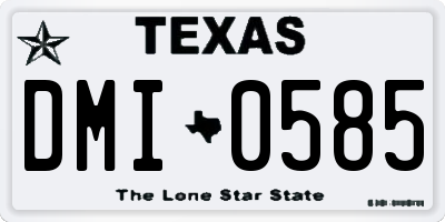 TX license plate DMI0585