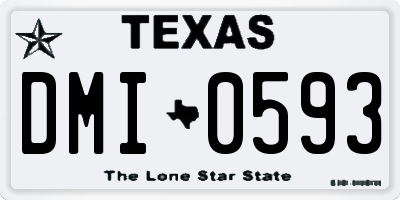 TX license plate DMI0593