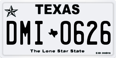 TX license plate DMI0626